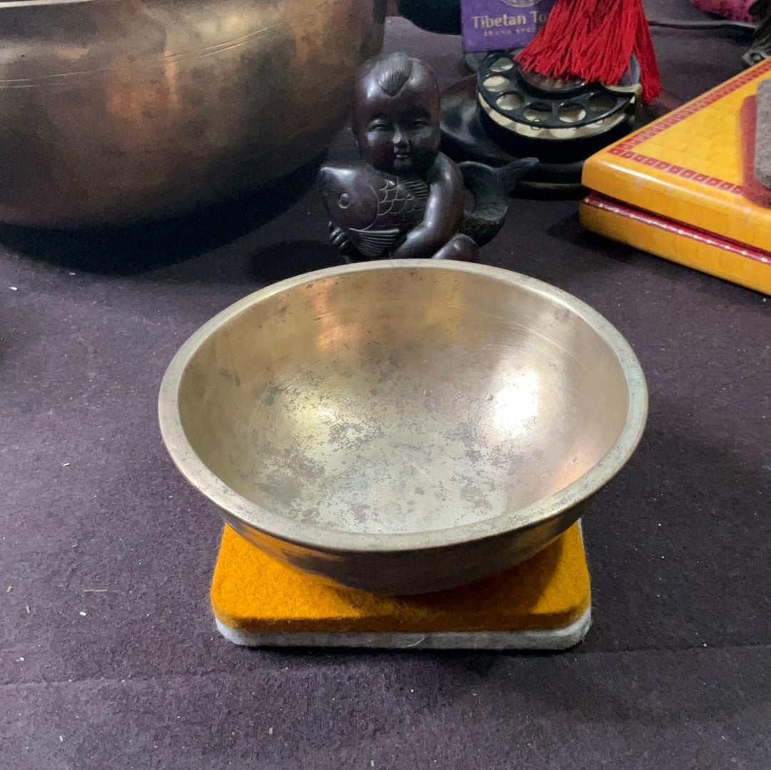 5” bronze saucer Antique singing bowl